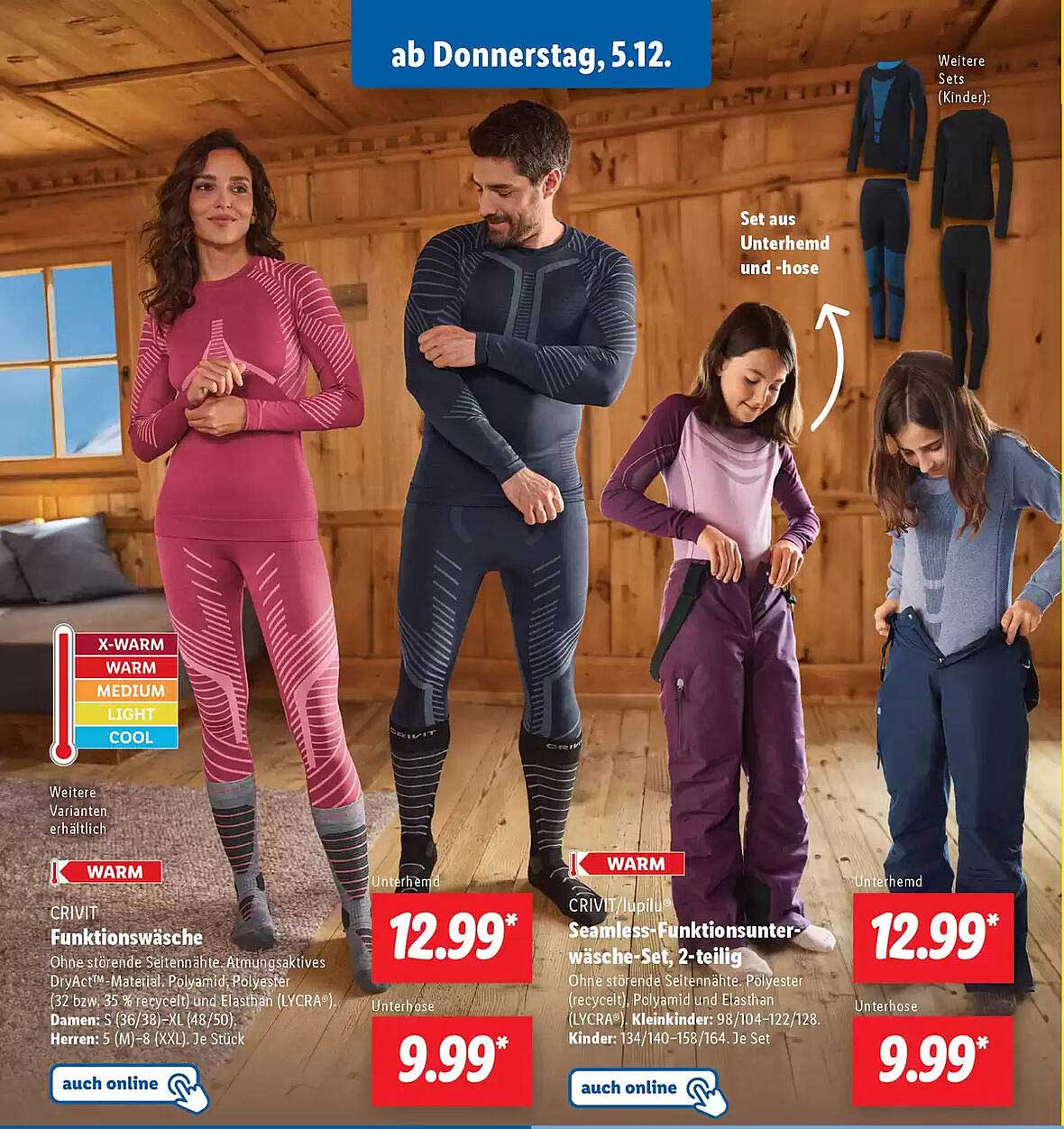 CRIVIT Funktionswäsche  
CRIVIT/tuplii Seamless-Funktionsunterwäsche-Set, 2-teilig