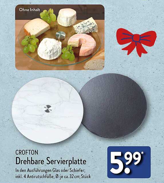 CROFTON Drehbare Servierplatte