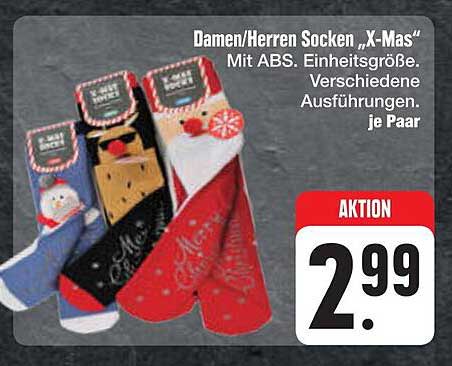 Damen/Herren Socken „X-Mas“