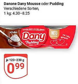 Danone Dany Mousse oder Pudding