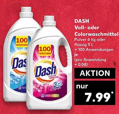 DASH Voll- oder Colorwaschmittel