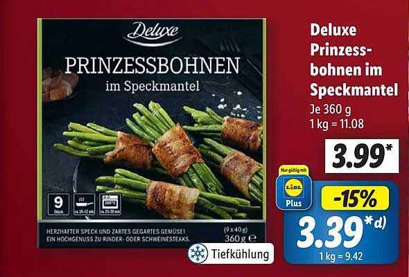 Deluxe Prinzessbohnen im Speckmantel