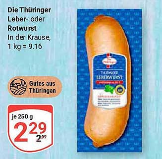 Die Thüringer Leber- oder Rotwurst