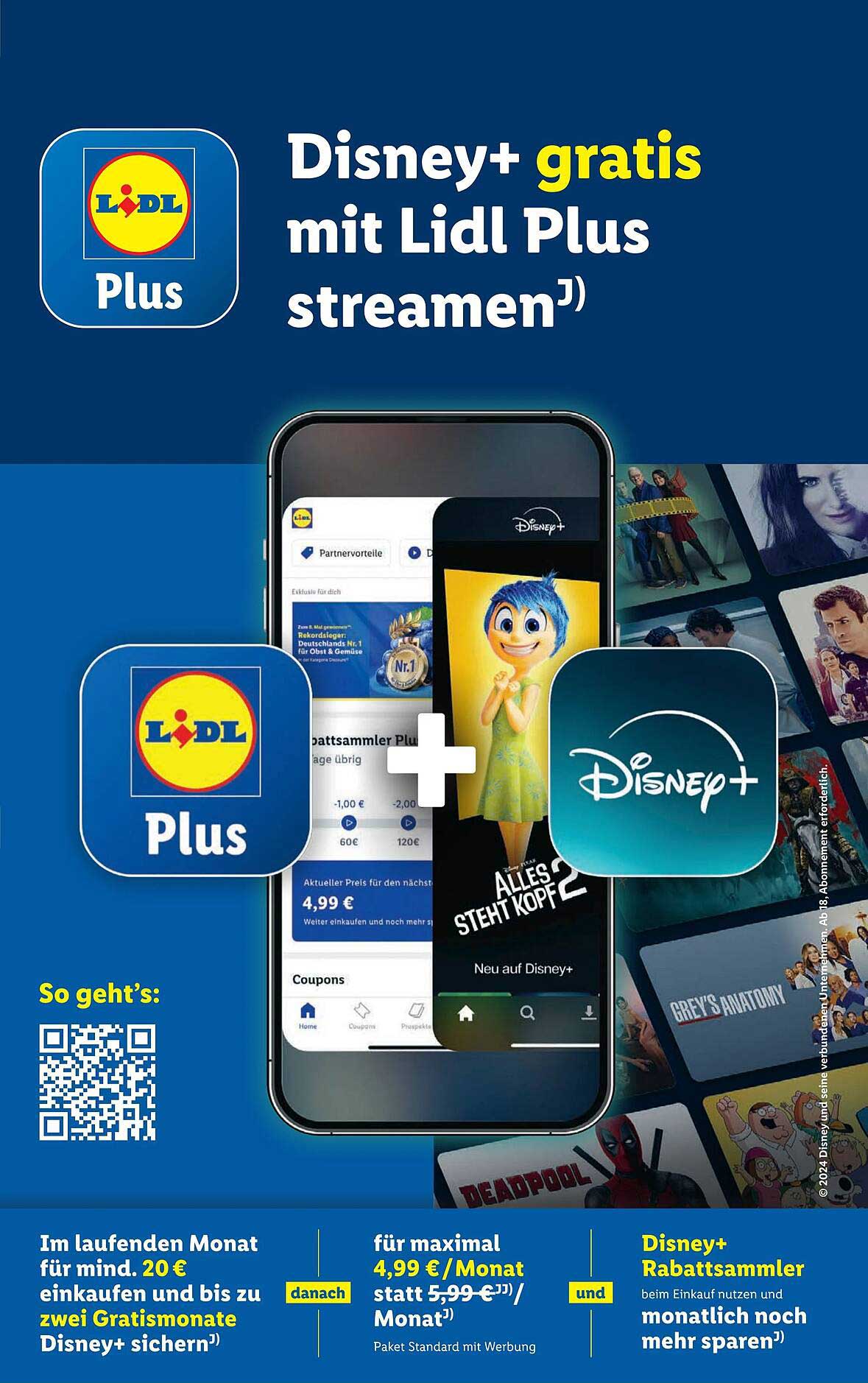 Disney+ gratis mit Lidl Plus streamen