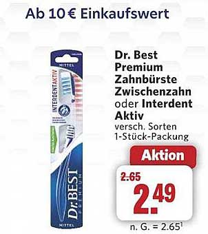 Dr. Best Premium Zahnbürste Zwischenzahn oder Interdent Aktiv