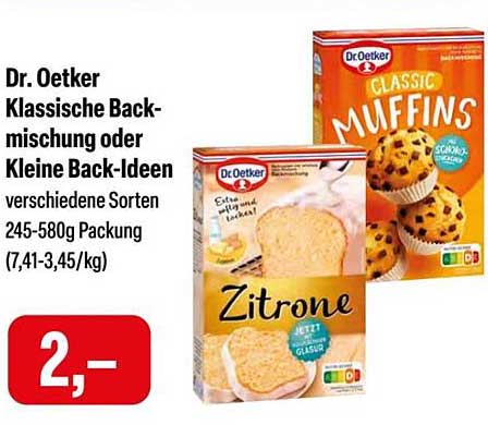 Dr. Oetker Klassische Backmischung oder Kleine Back-Ideen