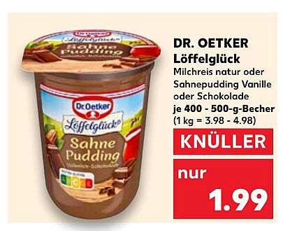 DR. OETKER Löffelglück Sahne Pudding