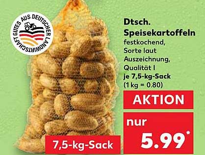 Dtsch. Speisekartoffeln 7,5-kg-Sack