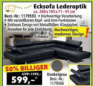 Ecksofa Lederoptik