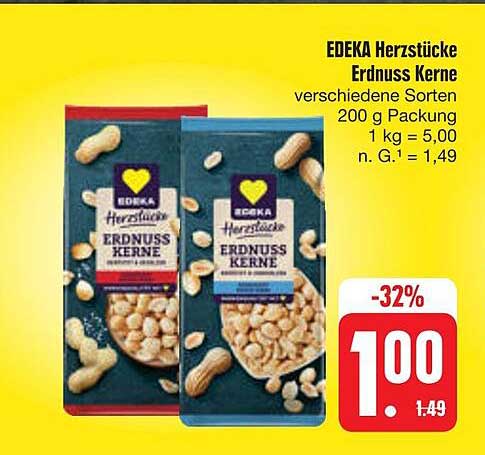 EDEKA Herzstücke Erdnuss Kerne