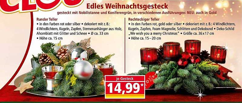 Edles Weihnachtsgesteck