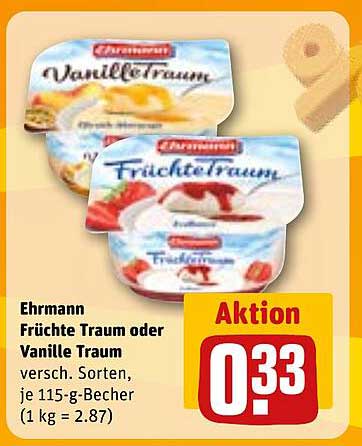 Ehrmann Früchte Traum oder Vanille Traum