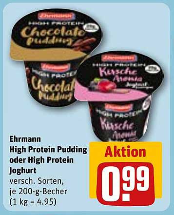 Ehrmann High Protein Pudding oder High Protein Joghurt