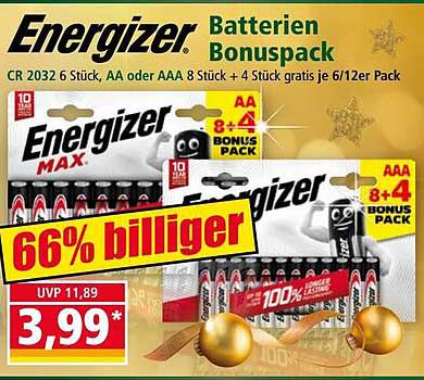 Energizer Batterien Bonuspack