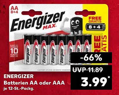 ENERGIZER MAX Batterien AA oder AAA