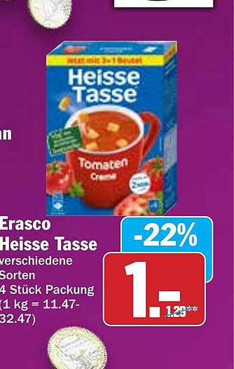 Erasco Heisse Tasse Tomaten Creme