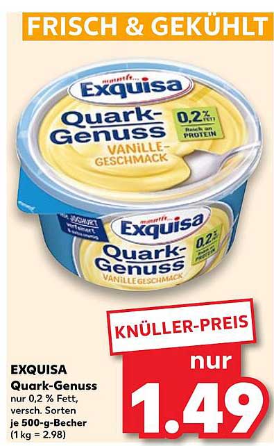 Exquisa Quark-Genuss Vanille-Geschmack