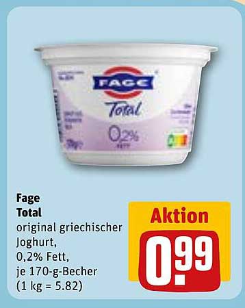 Fage Total original griechischer Joghurt, 0,2% Fett