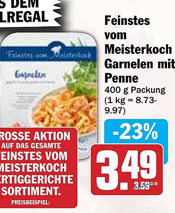 Feinstes vom Meisterkoch Garnelen mit Penne