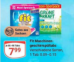 Fit Maschinen-Geschirrspültabs