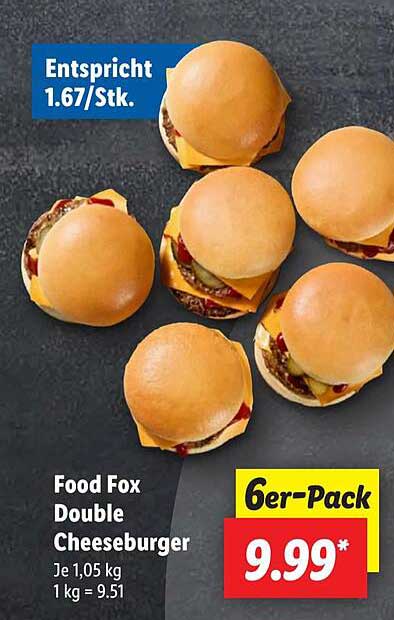 Food Fox Double Cheeseburger