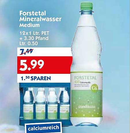 Forstetal Mineralwasser Medium