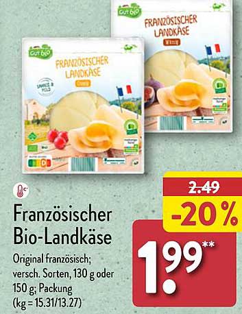 Französischer Bio-Landkäse