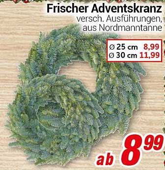 Frischer Adventskranz