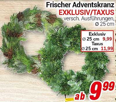 Frischer Adventskranz EXKLUSIV/TAXUS