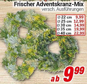 Frischer Adventskranz-Mix