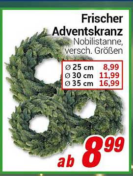 Frischer Adventskranz