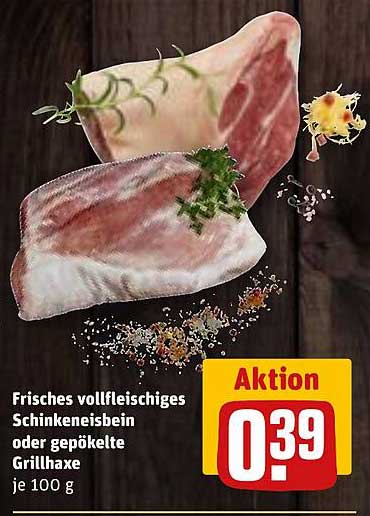 Frisches vollfleischiges Schinkenesein oder gepökelte Grillhaxe