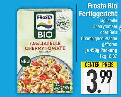 Frosta Bio Fertiggericht Tagliatelle Cherrytomate