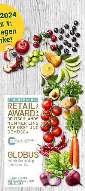 FRUCHTHANDEL RETAIL AWARD 2024 DEUTSCHLANDS NUMMER EINS FÜR OBST UND GEMÜSE.