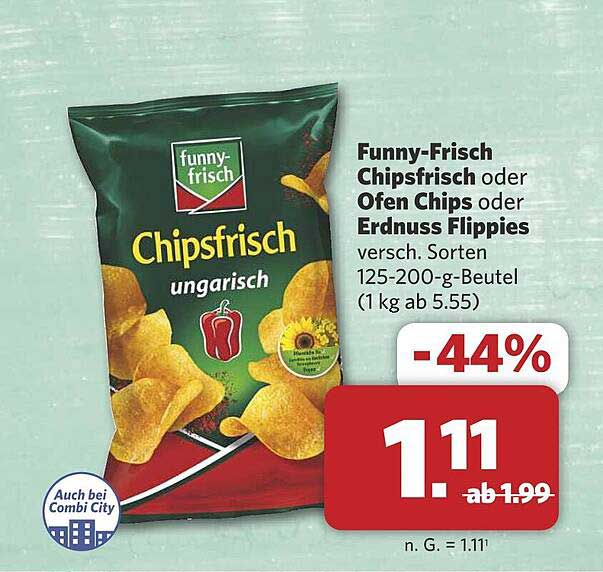 Funny-Frisch Chipsfrisch oder Ofen Chips oder Erdnuss Flippies