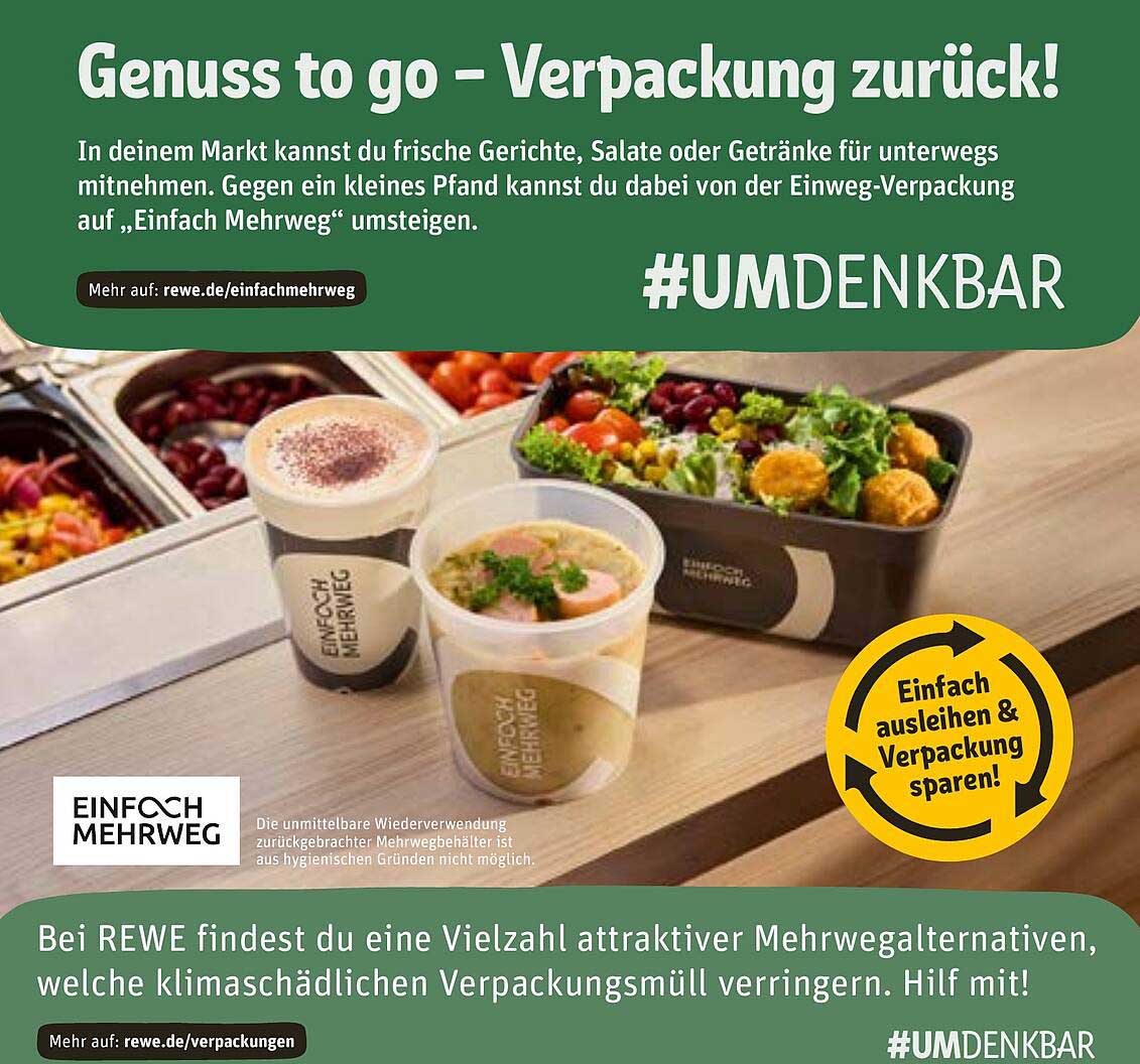 Genuss to go – Verpackung zurück!