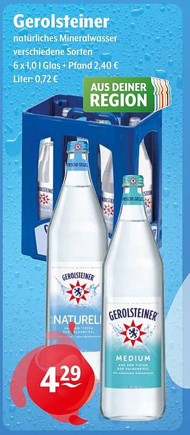 Gerolsteiner naturliches Mineralwasser