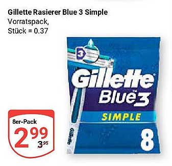 Gillette Rasierer Blue 3 Simple