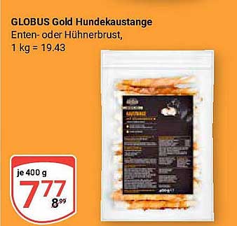 GLOBUS Gold Hundekaustange