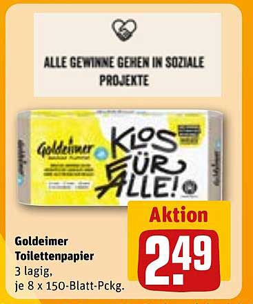 Goldeimer Toilettenpapier