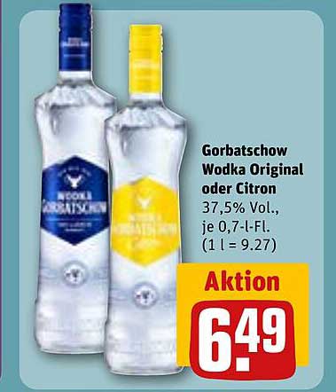 Gorbaatschow Wodka Original oder Citron