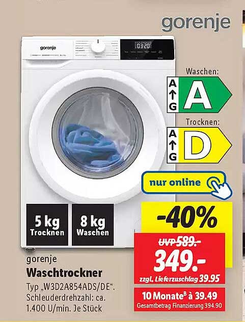 gorenje Waschtrockner