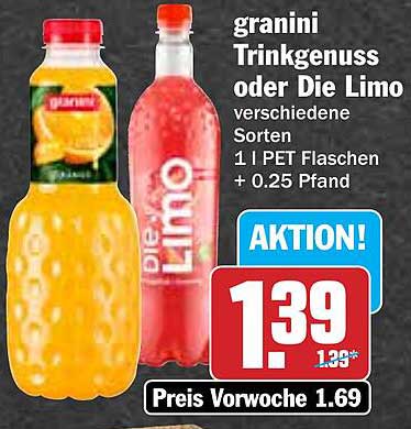 granini Trinkgenuss oder Die Limo