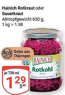 Hainich Rotkraut oder Sauerkraut