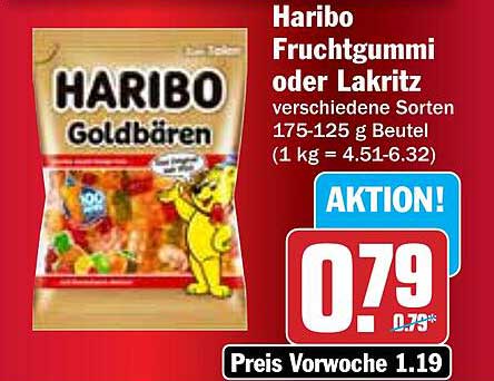 Haribo Fruchtgummi oder Lakritz