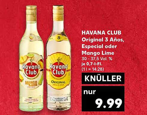 HAVANA CLUB Original 3 Años, Especial oder Mango Lime