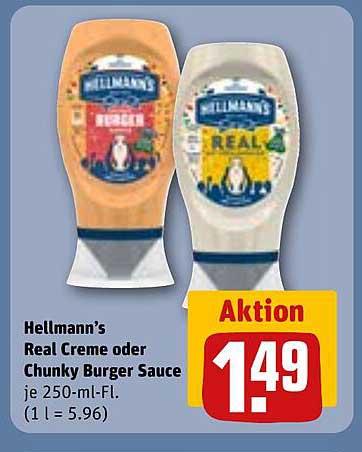 Hellmann’s Real Creme oder Chunky Burger Sauce