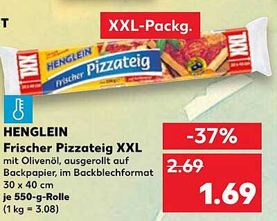 HENGLEIN Frischer Pizzateig XXL