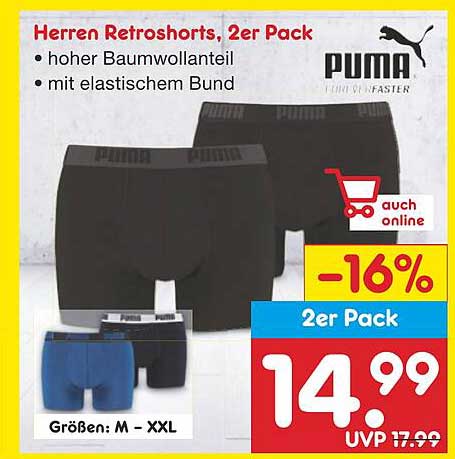 Herren Retroshorts, 2er Pack