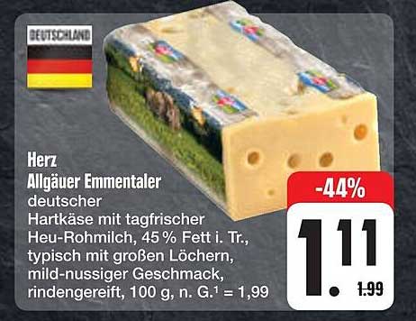 Herz Allgäuer Emmentaler